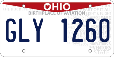 OH license plate GLY1260