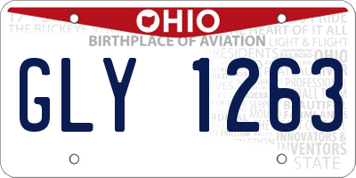 OH license plate GLY1263