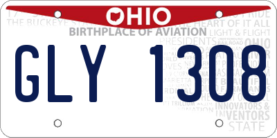 OH license plate GLY1308