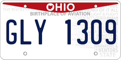 OH license plate GLY1309