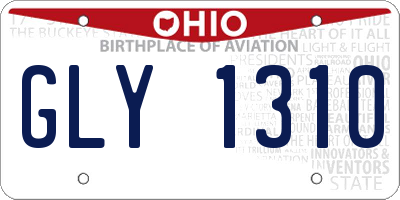 OH license plate GLY1310