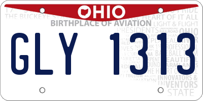 OH license plate GLY1313