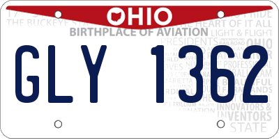 OH license plate GLY1362