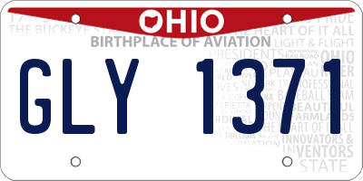 OH license plate GLY1371