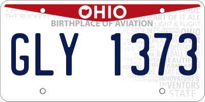 OH license plate GLY1373