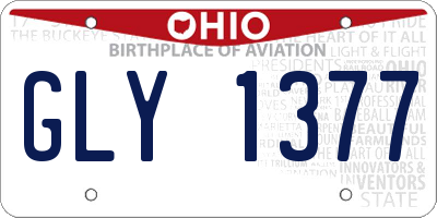 OH license plate GLY1377