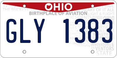 OH license plate GLY1383