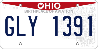 OH license plate GLY1391