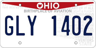 OH license plate GLY1402