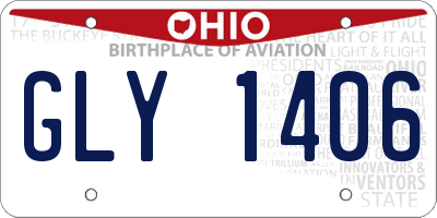OH license plate GLY1406