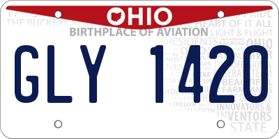 OH license plate GLY1420