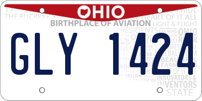 OH license plate GLY1424