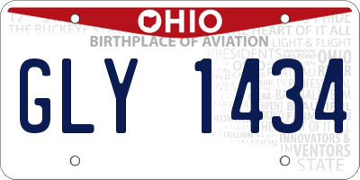 OH license plate GLY1434