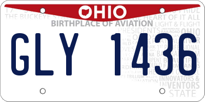 OH license plate GLY1436