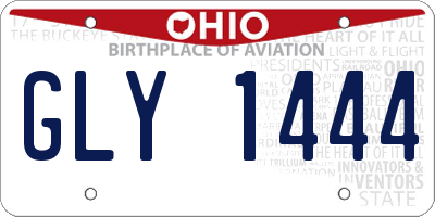 OH license plate GLY1444