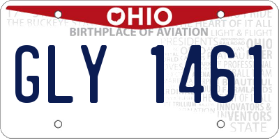 OH license plate GLY1461