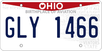 OH license plate GLY1466