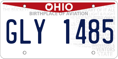 OH license plate GLY1485