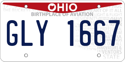 OH license plate GLY1667