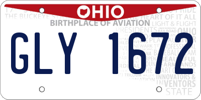 OH license plate GLY1672