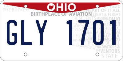 OH license plate GLY1701