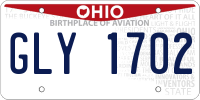 OH license plate GLY1702