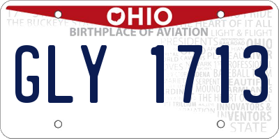 OH license plate GLY1713