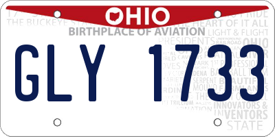 OH license plate GLY1733