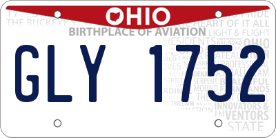 OH license plate GLY1752
