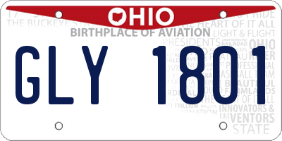 OH license plate GLY1801