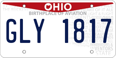 OH license plate GLY1817