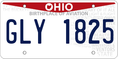 OH license plate GLY1825