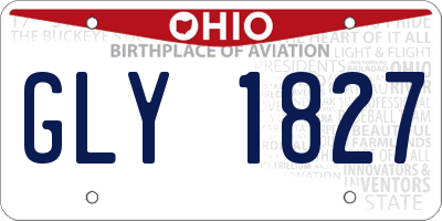 OH license plate GLY1827