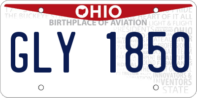 OH license plate GLY1850