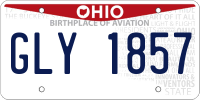 OH license plate GLY1857