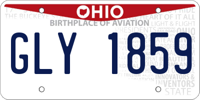 OH license plate GLY1859