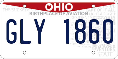 OH license plate GLY1860