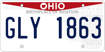 OH license plate GLY1863