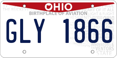 OH license plate GLY1866