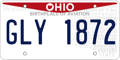 OH license plate GLY1872