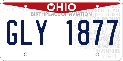 OH license plate GLY1877