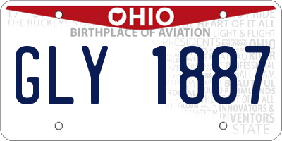 OH license plate GLY1887