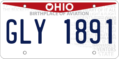 OH license plate GLY1891
