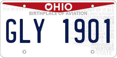 OH license plate GLY1901