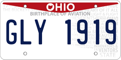 OH license plate GLY1919