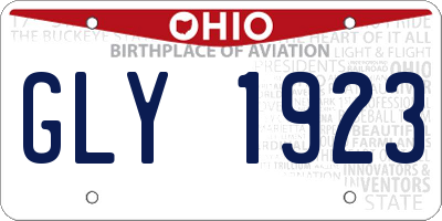 OH license plate GLY1923