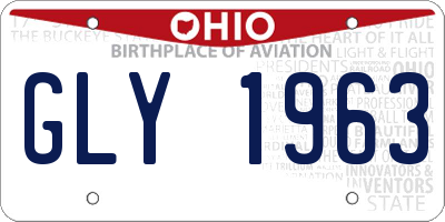 OH license plate GLY1963