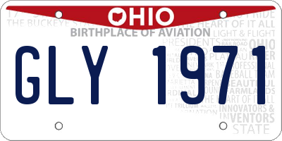 OH license plate GLY1971