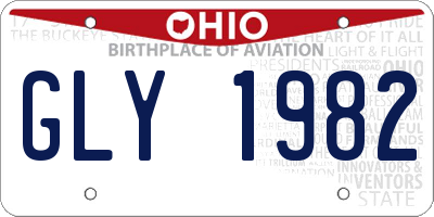OH license plate GLY1982