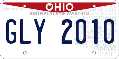 OH license plate GLY2010